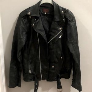 Pelechecoco black moto leather jacket